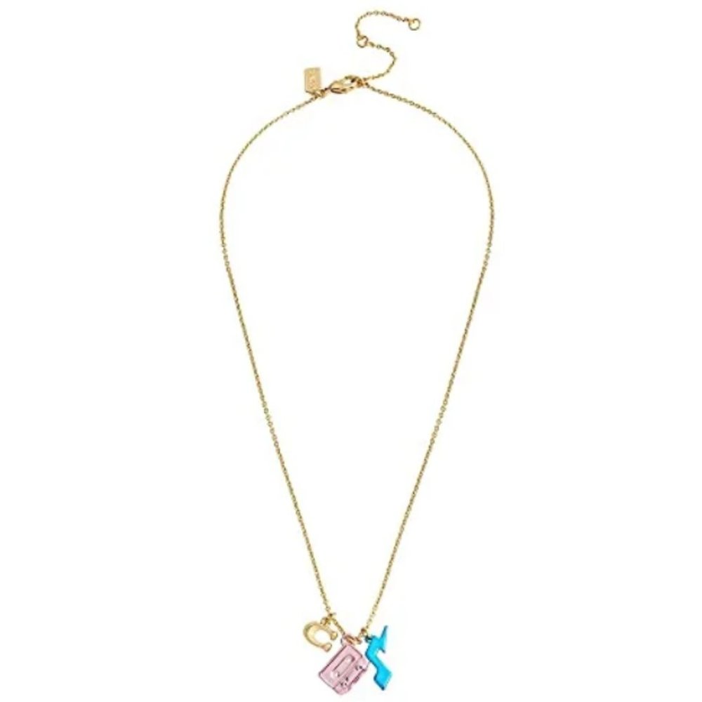 Coach Retro Music Charm Short Pendant Necklace NWT